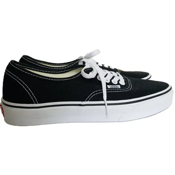 Vans Off The Wall New without Tag Shoes Canvas Sneakers Men 8 Women 9.5 Black - Picture 8 of 14
